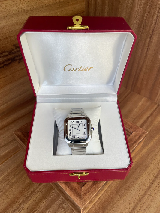 Cartier Santos - Plata - Blanco - Clásico