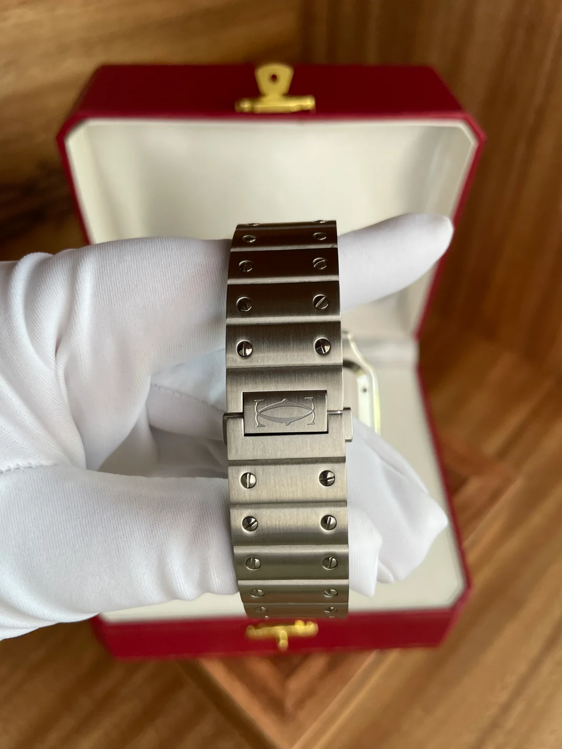 Cartier Santos - Plata - Verde - Fechador