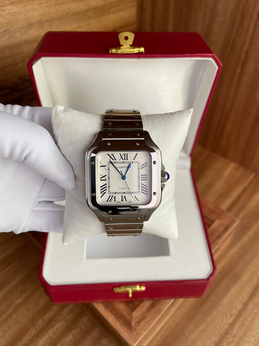 Cartier Santos - Plata - Blanco - Clásico
