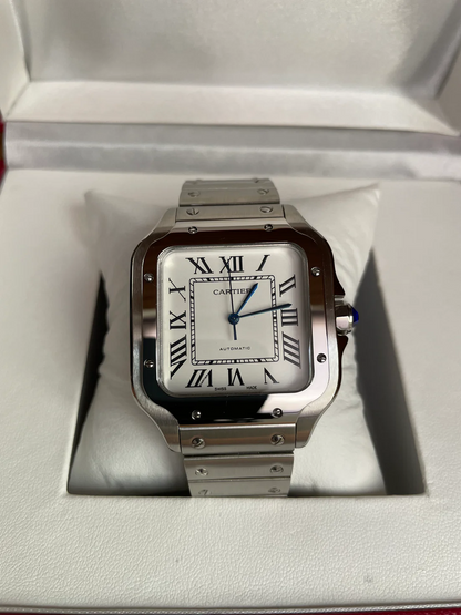 Cartier Santos - Plata - Blanco - Clásico